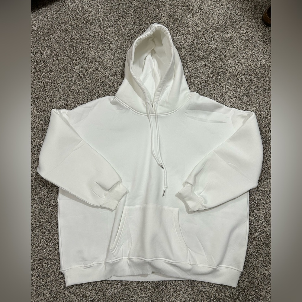 Zeagoo Men's Classic White Hoodie